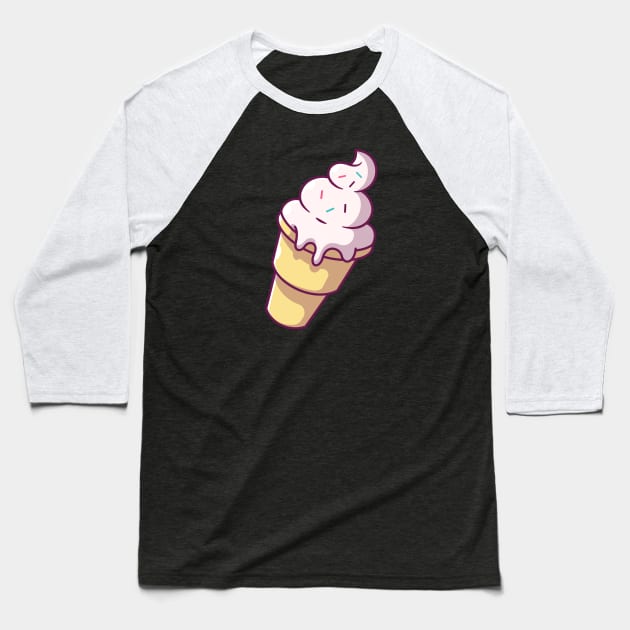 Vanilla ice cream meses cartoon Baseball T-Shirt by Catalyst Labs